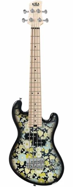 Kala U-Bass 4 Fretted Floral Black