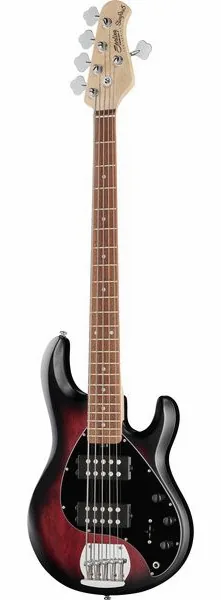 Sterling by Music Man StingRay 5 HH Ruby Red Burst